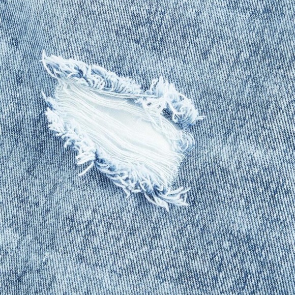 SHEIN GIRLS (14Y) Blue Distressed Jeans - Picture 4 of 5